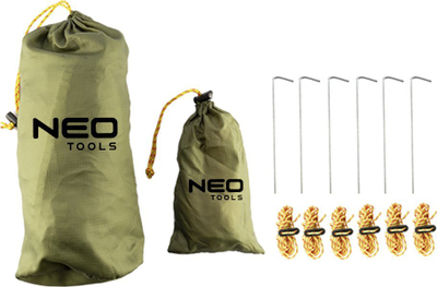 Tarp kampingu Neo, 360x290cm, 210T PU3000, i gjelbër