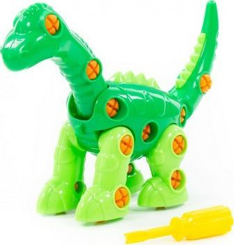 Lodër puzzle Wader Polesie Klocki-dinosaur Diplodocus 76724, 35 elemente