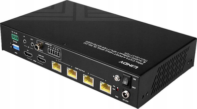 Adapter HDMI Lindy Cat6 4K60 me 4 porta, 100m, i zi