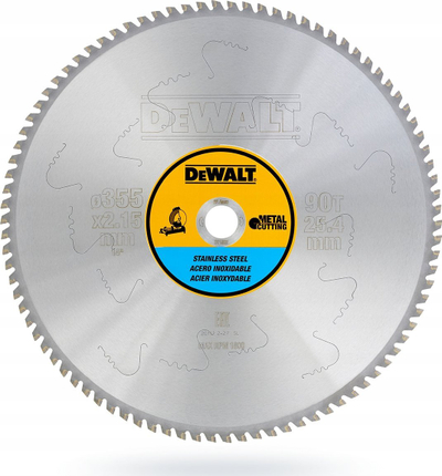 Disk sharrë për metal DeWalt DT1922, 355mm, 90 dhëmbë, për inox