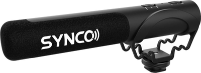 Шотган микрофон SYNCO Mic-M3, кондензаторски, 3.5 mm приклучок, црн