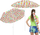 Çadër plazhi Enero Camp Mix Fruit, 180cm, poliester, shumëngjyrëshe