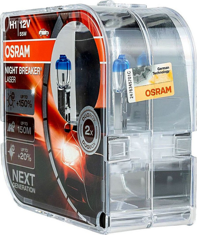 Llambë feneri OSRAM NIGHT BREAKER LASER H1, 12V 55W, 4200K, e bardhë