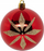 Сет украсни топчиња Atmosphera Colorama De Noël, 8 парчиња, рециклирана пластика, црвена и златна боја