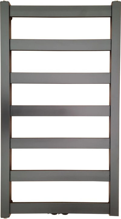 Radiator banjoje Hydroland RYOKO, 670x540 mm, lidhje qendrore, i zi mat