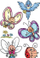 Лепливи тетоважи за деца Herma 15195 Butterfly and Friends, сет 10 парчиња, разнобојни