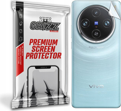 Fole mbrojtëse GrizzGlass SatinSkin për Vivo X100 Pro, pjesa e pasme, transparente mat