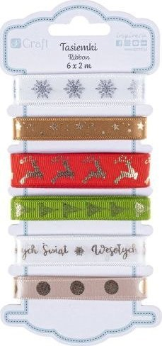 Shirita dekorativë DpCraft Jolly Christmas, set 6x2m, motive festive, shumëngjyrësh