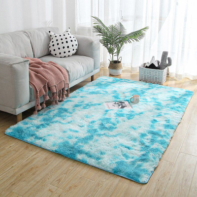 Tapet Strado Ombre Shaggy, 120x170 cm, grumbull i gjatë, blu ombre e çelët