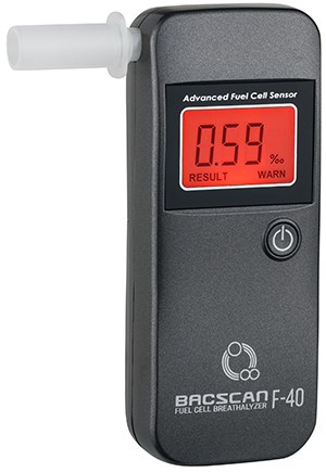 Alkooltester Breathalyzer BACscan F-40, sensor elektro-kimik, ekran dixhital