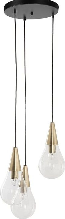Llambë varëse Beliani Vesle, 3 llampa, xham edhe metal, bronz