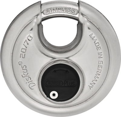 Dryn sigurie ABUS Diskus Plus 20/70, çelik inox, 70mm, argjendtë