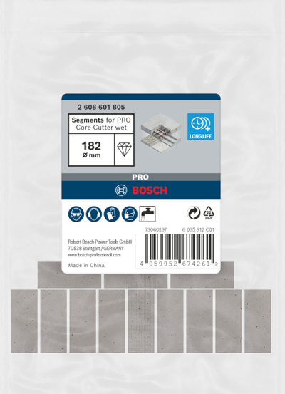 Цилиндрична пила за бетон Bosch Professional 2608601805, дијамантска, 1 парче