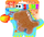 Kripë banje slime dinosauri, me erë mandarine, për kalamaj
