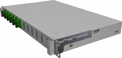 Оптички панел Stalflex TFDP-19-1U-12D-SC-G, 12 порти SC duplex, 1U, сив