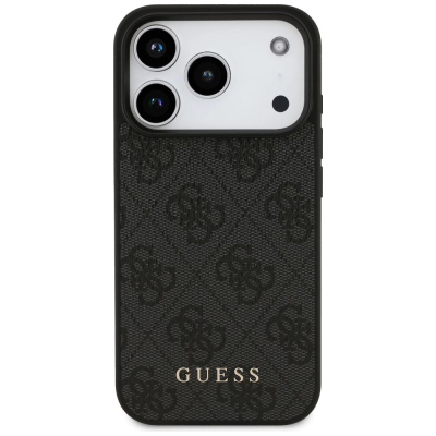 Mbrojtëse telefoni Guess Hardcase 4G Classic për iPhone 17 Pro, back cover, e zezë