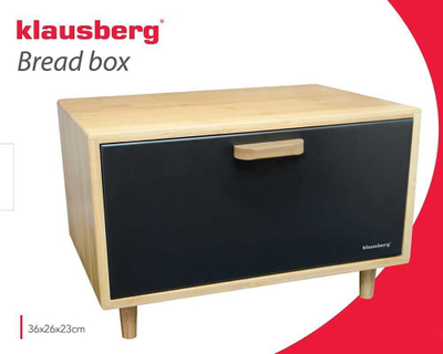 Kuti buke Klausberg KB-7399, bambu, derë çeliku, e zezë