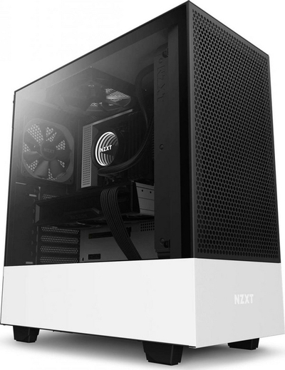 Kasë kompjuteri Nzxt H510 Flow (CA-H52FW-01), e zezë/ bardhë
