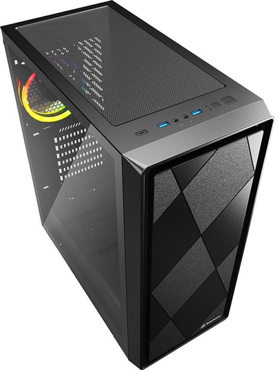 Kasë Sharkoon VS8 RGB, e zezë, Midi Tower