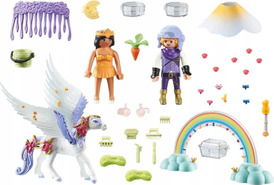 Set lodrash Playmobil Pegasus me Ylber, me figurina, për kalamaj, rozë