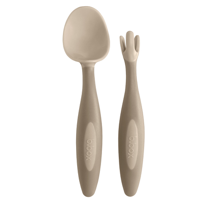 Set takëmesh për foshnje b.box Cutlery, ergonomik, me kuti udhëtimi, jeshile sage