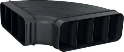 Kanal i sheshtë aspirimi Siemens HZ9VDSB1, kënd horizontal 90°, dalje 222 x 89 mm, i zi