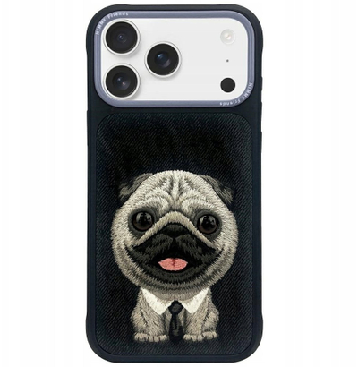Mbulesë telefoni Nimmy Big Eyed Pet 2.0 Dog për iPhone 17 Pro Max, mbrojtëse, e zezë
