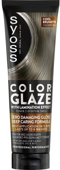 Toner flokësh Syoss Intense Color Glaze, 130ml, Cool Brown