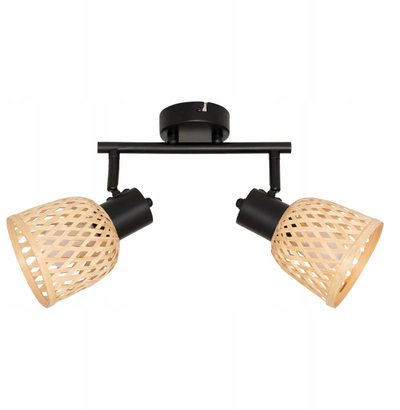 Lampë tavani dhe muri Lio Beige, 2 spotë, 28x17 cm, bezhë