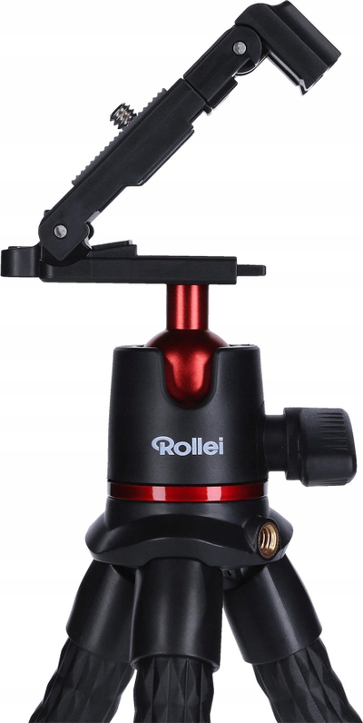 Tripod fleksibël Rollei Monkey Pod 2, i vogël, me mbajtëse telefoni, me kokë sferike, i zi