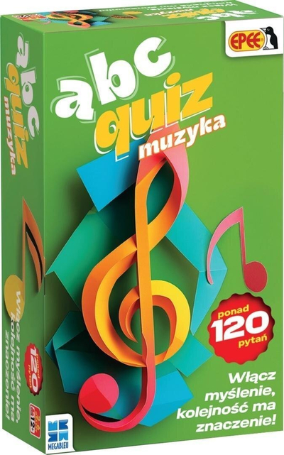 Lojë tavoline Epee ABC Quiz Muzyka, 120 pyetje, temë muzikë, shumëngjyrëshe