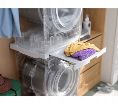 Set grumbullimi AEG Electrolux Stacking Kit 9029866291, për lavatriçe dhe tharëse, i bardhë