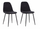 Set karrigesh ngrënie Heinner Jacquard, 2 copë, metal dhe kadife, i zi