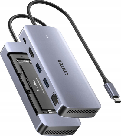 Aksesori për notebook Unitek D1120A01, kompakt, portativ, gri