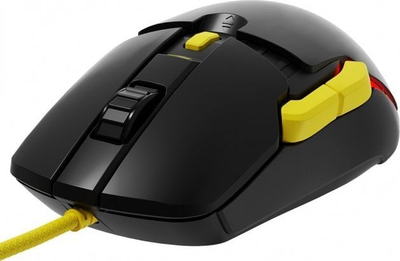 Mouse lojrash Modecom Volcano Jager, me kabllo, ergonomik, i zi