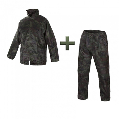 Set shiu Art.Master Rainproof, xhaketë dhe pantallona najloni, XXXL, kamuflazh i errët