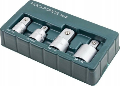 Set adapterash çelësash Rockforce, çelik CR-V, bllokim me topth, 4 copë