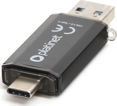 USB flash Platinet C-Depo, 128GB, USB 3.2, Type-C dhe USB-A, i zi