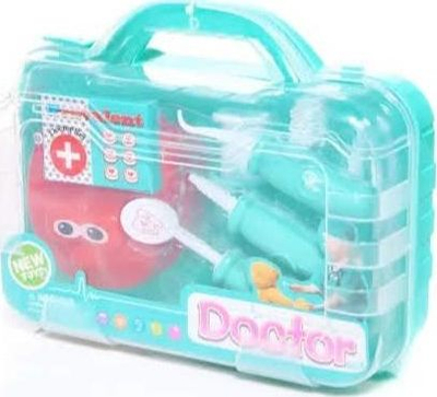 Set lodër dentisti Askato Dental Set, 7 pjesë, me valixhe plastike, jeshile