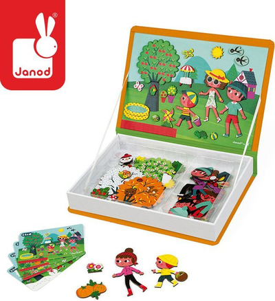 Lojë puzzle magnetike 4 stinët, koleksioni Magnetibook 2018