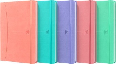 Fletore Oxford Signature A5, 80 fletë, me vija, shumëngjyrëshe