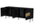 Komodë Cama Meble Inserto 3D1W, 190 cm, me LED, e zezë