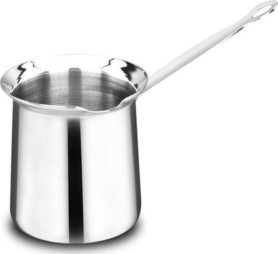 Ibrik qumështi inox Korkmaz, çelik inox 18/10, dorezë rezistente nxehtësie, argjendtë