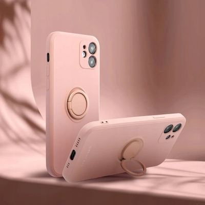 Kapak telefoni Roar Amber për iPhone 15 Pro Max, TPU, me unazë, i zi