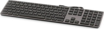 Tastierë LMP USB Keyboard with Large Characters, 110 taste, me kabllo USB, gri
