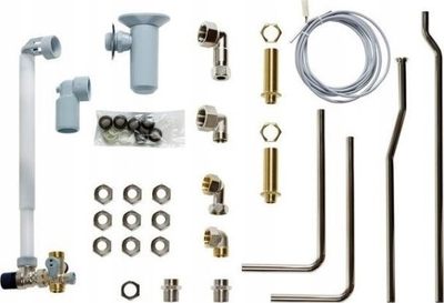 Сет конектори Вајлант Connection Kit VIH R 120 0020152960, за бојлер и котел, за надповршинска монтажа, сива