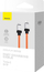 Kabllo karikimi Baseus CoolPlay USB C në Lightning, 2m, 20W, portokalli