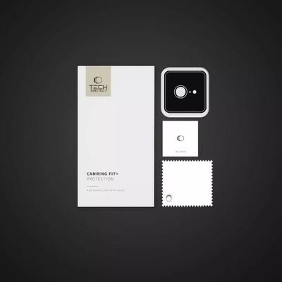 Mbrojtëse kamere Tech-Protect Camring Fit+ për iPhone SE 4 2025, alumin edhe xham i fortë, transparente
