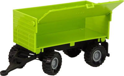 Traktor lodër FARM me rimorkio, me drita dhe tinguj, jeshile