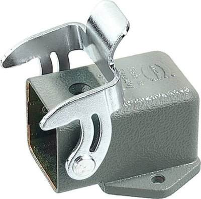 Bazament këndor paneli Harting Han 3A 09 20 003 0801, për bulkhead, trup zinku die-cast, gri